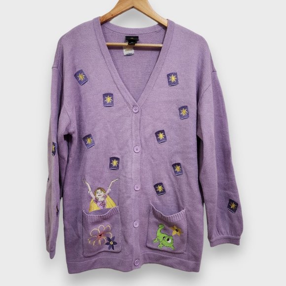 Disney Sweaters - Disney Box Lunch Tangled Rapunzel & Pascal Floating Lanterns Women's Cardigan
